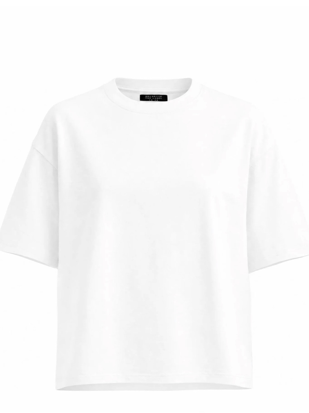 Brunette The Label White Boxy Tee size S/M